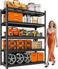 Heavy Duty 6-Tier Steel Garage Shelving Unit with 3500LB Capacity