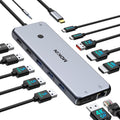 USB C Docking Station Laptop Hub Dual Monitor - 13-in-1 Multiport Dock