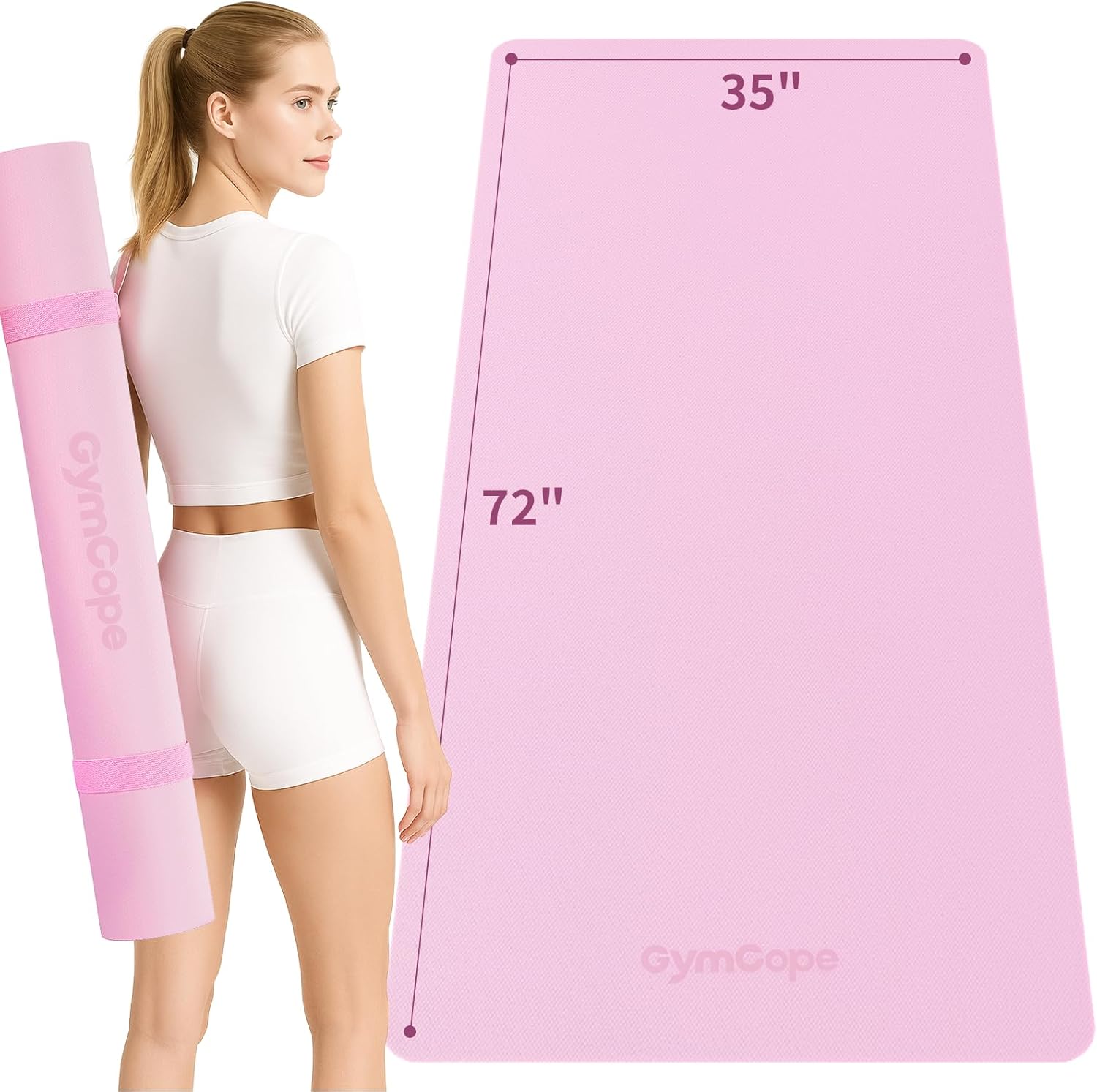Extra Large Yoga Mat for Home Workouts - Non-Slip & Waterproof