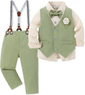 Toddler Boy Formal Suit Set - Classic 5-Piece Gentleman's Outfit