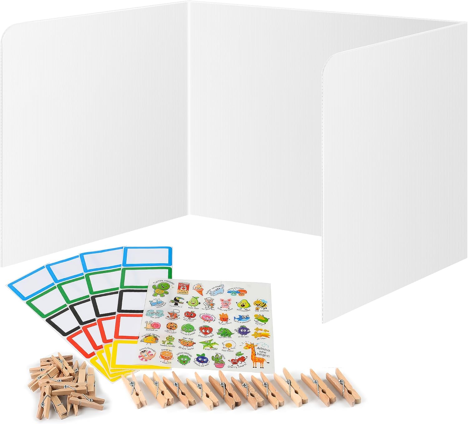 20 Pack Plastic Desk Dividers for Students - Durable Privacy Shields