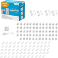 Vmaisi Adhesive Magnetic Locks for Cabinets & Drawers - 64 Locks Kit