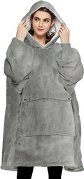 Wearable Blanket Hoodie for Adults Sherpa Oversized Sweatshirt Blanket