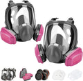 Full Face Respirator Mask with Filters 2-Pack - Full Coverage Safety