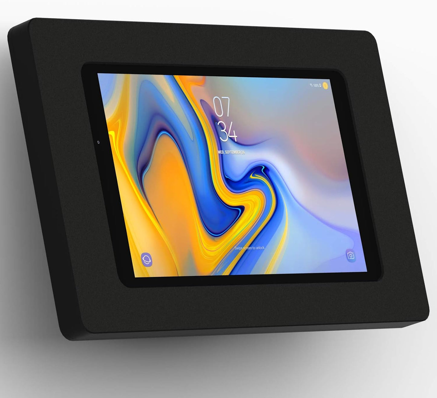 VidaMount Black Enclosure and Fixed Tilted Wall Mount for Tablets