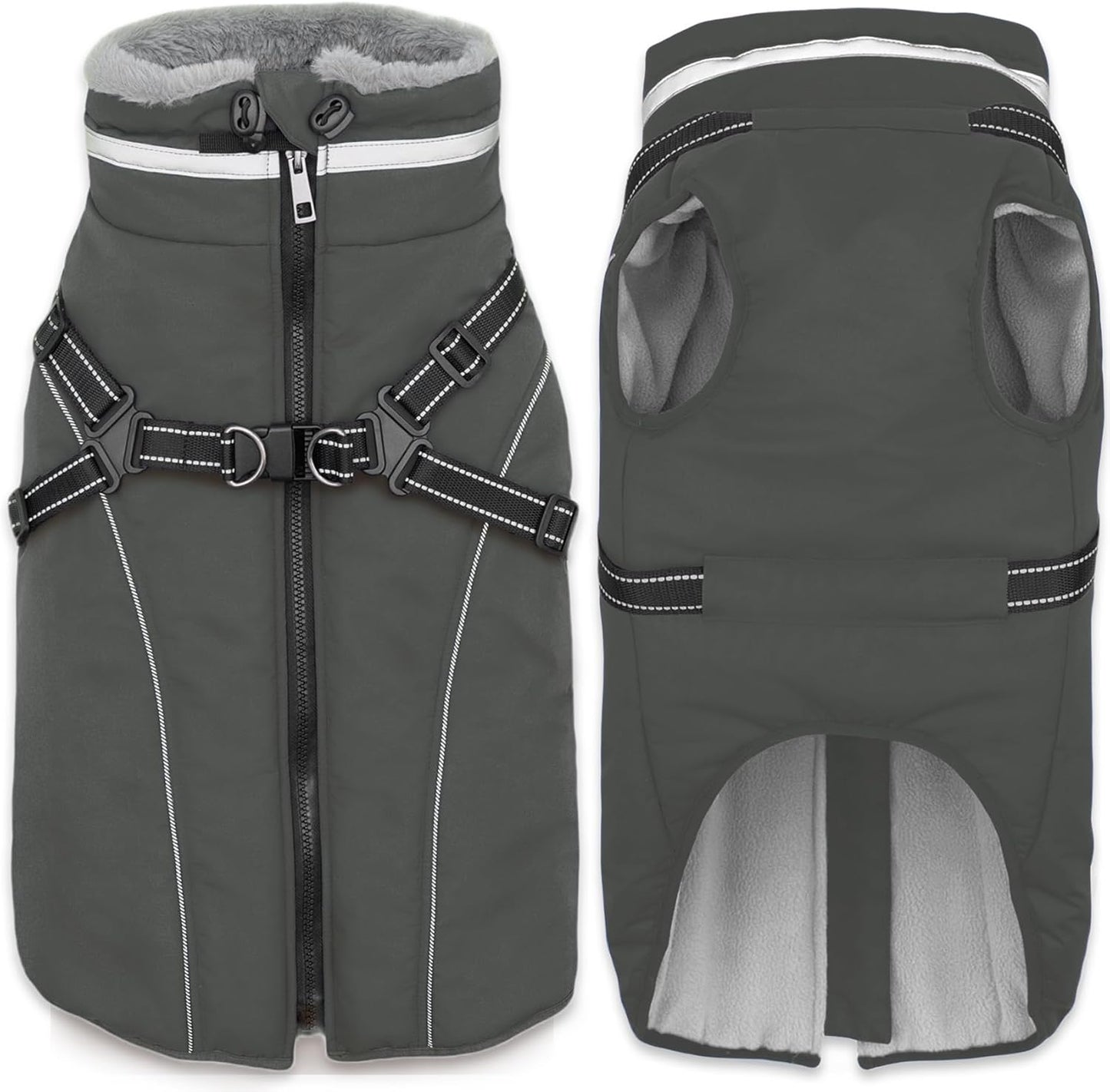 Fragralley Dog Coat with Built-In Harness for All Sizes