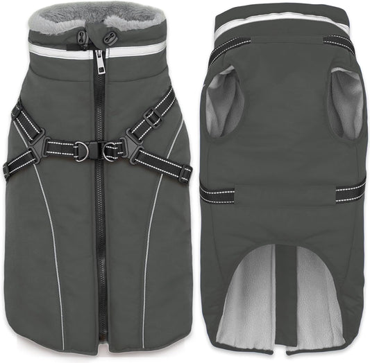 Fragralley Dog Coat with Built-In Harness for All Sizes
