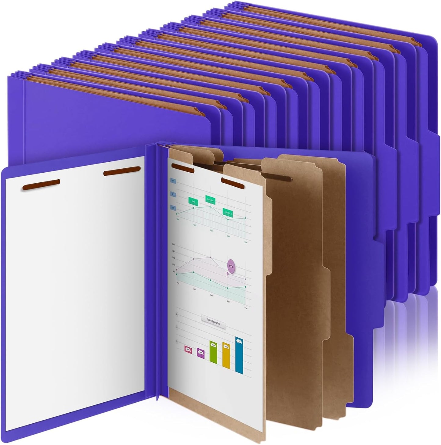 24 Pcs Classification Folders for Efficient Document Organization
