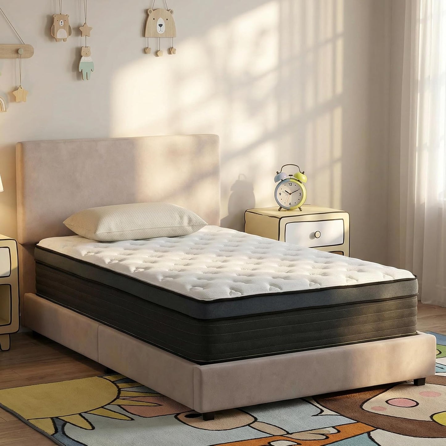 Twin Size Hybrid Mattress with Memory Foam and Pocket Coils