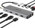 TOTU 13-in-1 USB-C Hub with Ethernet and Dual 4K HDMI