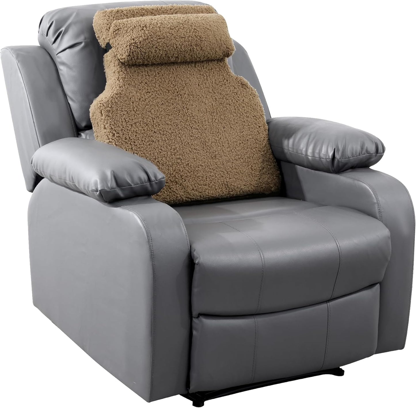 HOMBYS Sherpa Fleece Lumbar Support Pillow for Recliner Comfort