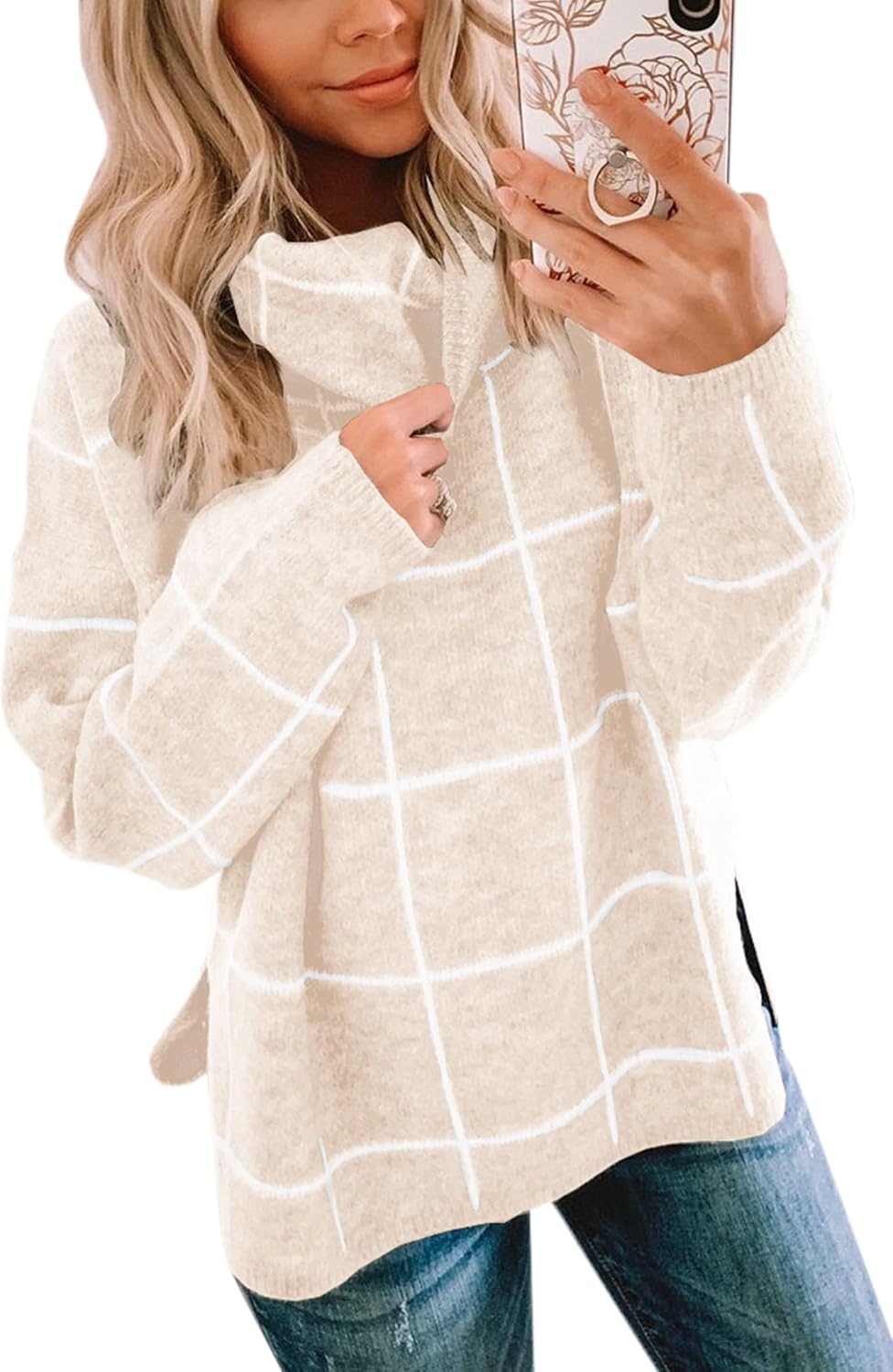 Stylish ECOWISH Women Fall Pullover Sweater for Cozy Days