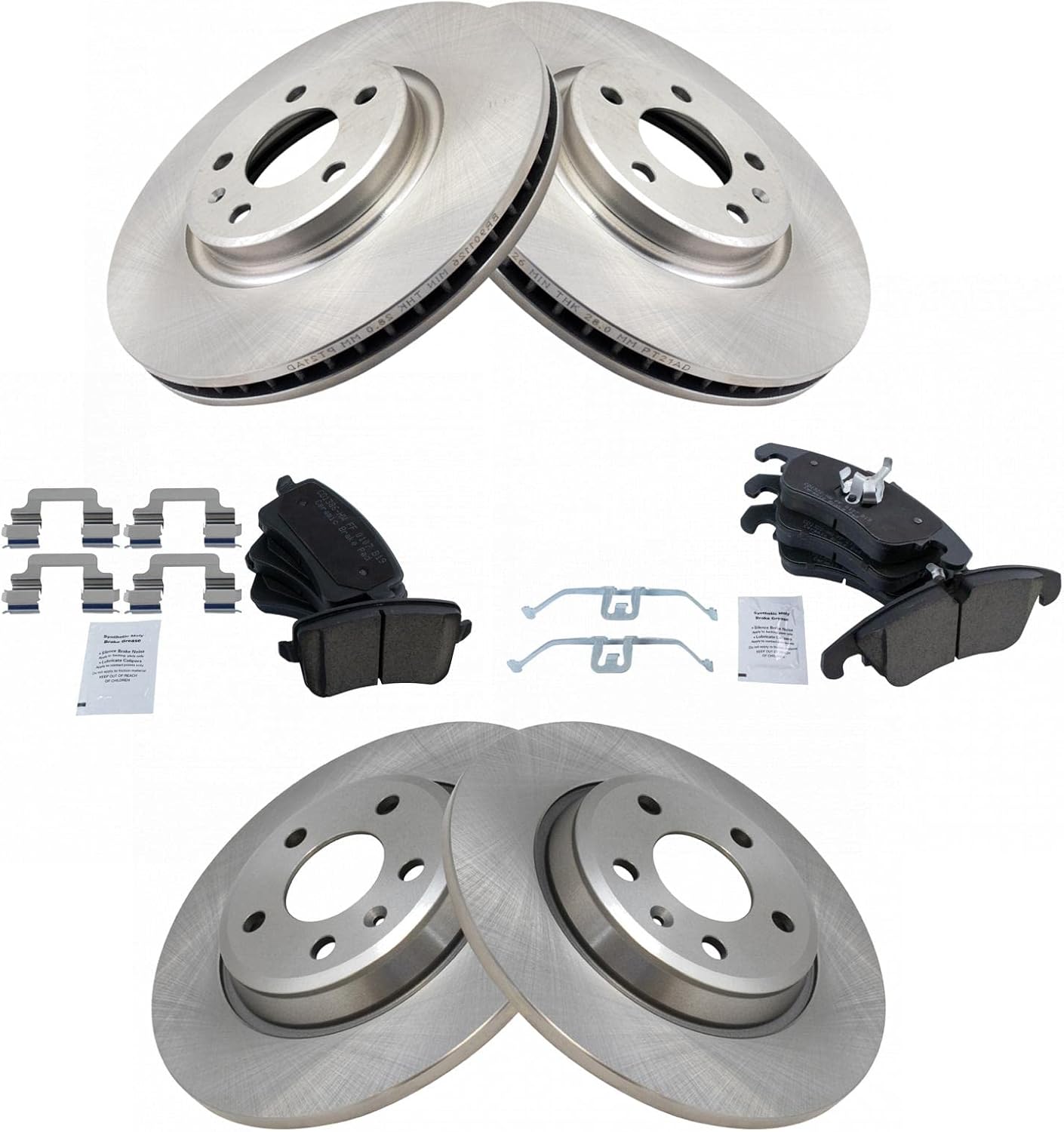 TRQ Brake Pad & Rotor Kit for Audi A4 A5 Q5 allroad 2012-2016