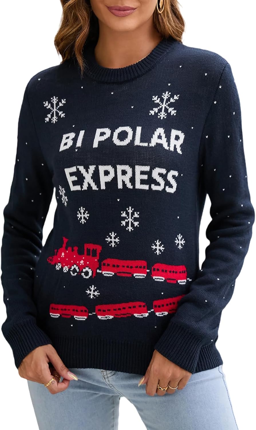 LUBOT Ugly Christmas Sweaters for Women Cute Fuzzy Fun Style