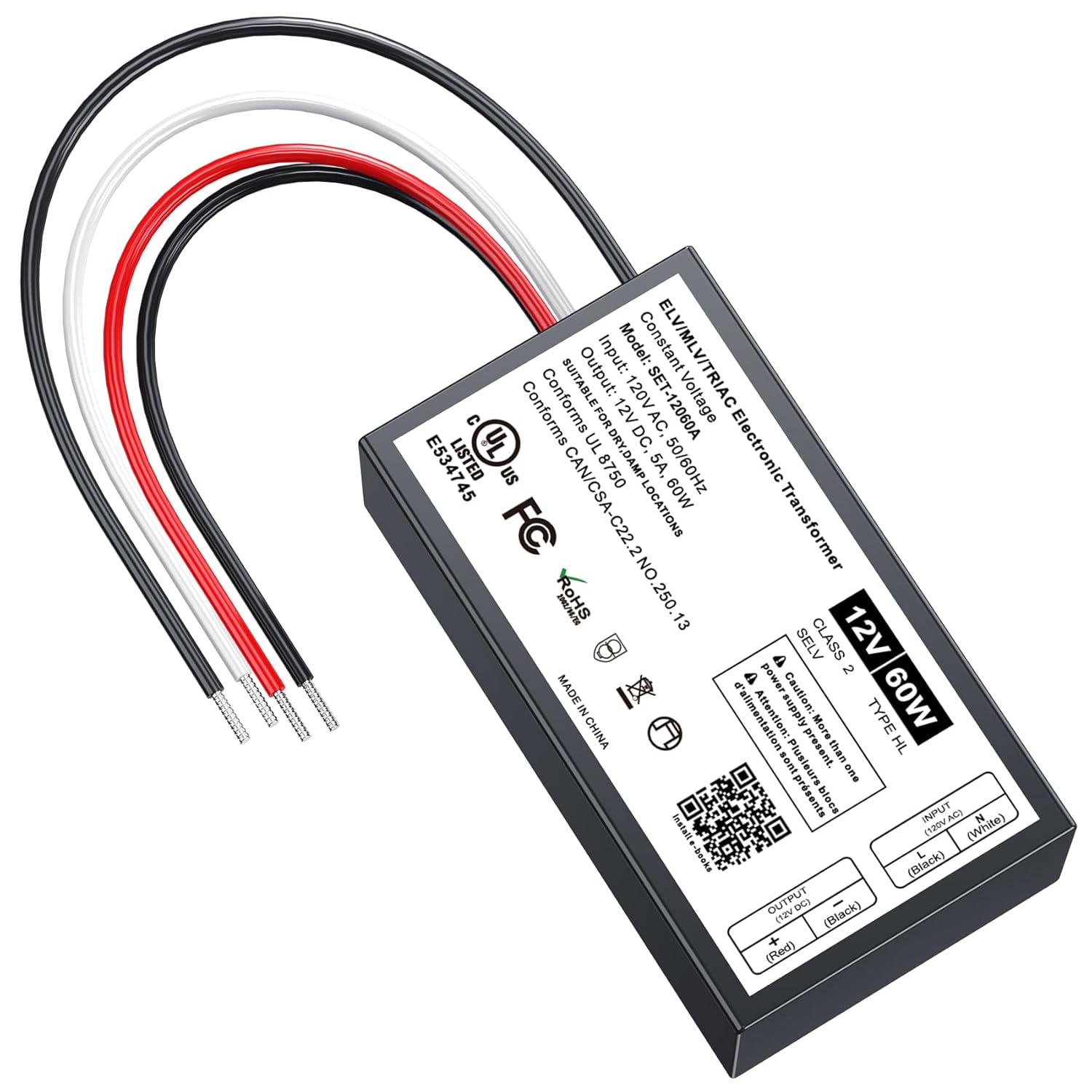 12V Dimmable LED Driver 60W for Smooth Flicker Free Dimming