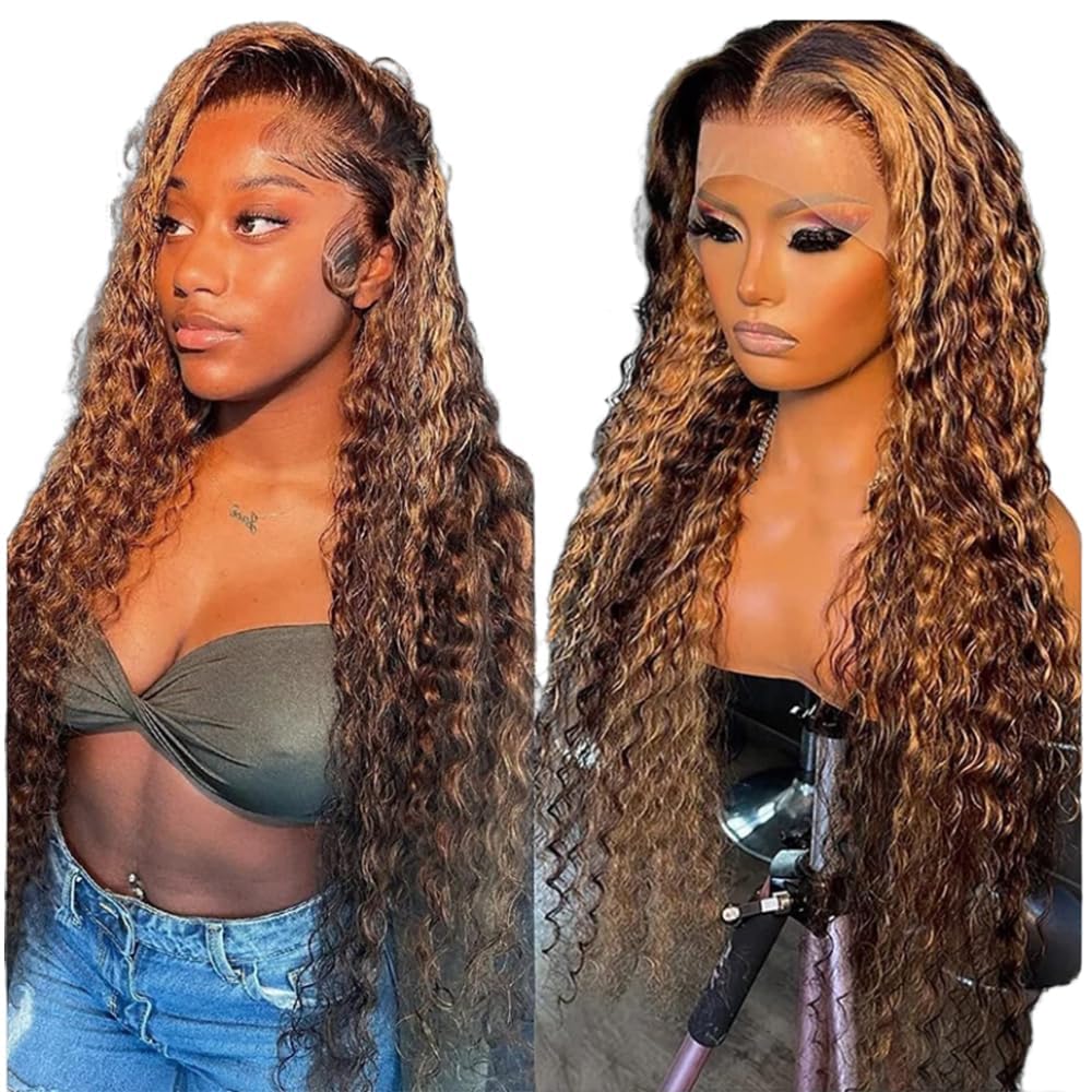 Chesma 30 Inch Highlight Ombre Lace Front Wig for Women