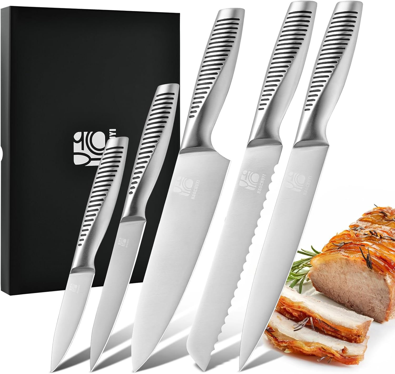 5-Piece Professional Chef Knife Set for Home and Outdoor Use