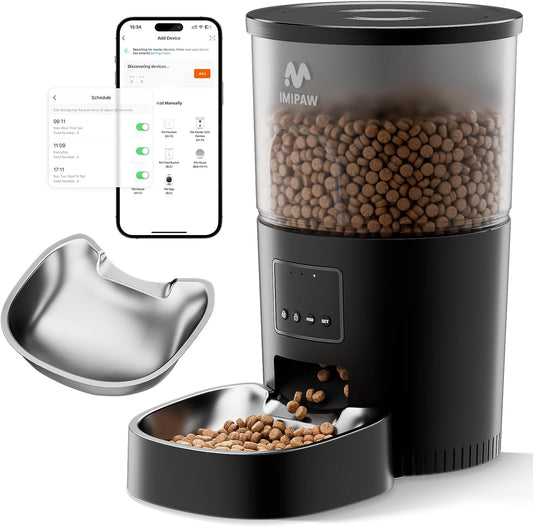 IMIPAW WiFi Cat Feeder: Remote Control, Programmable Timer