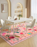Boho Washable Area Rug 5x7 for Living Room and Bedroom