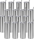 16 Pack 20 Oz Straight Skinny Tumblers for Creative DIY Gifts