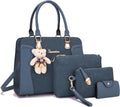 Women's Fashion Handbags Tote Shoulder Top Handle Satchel Set - 4pc