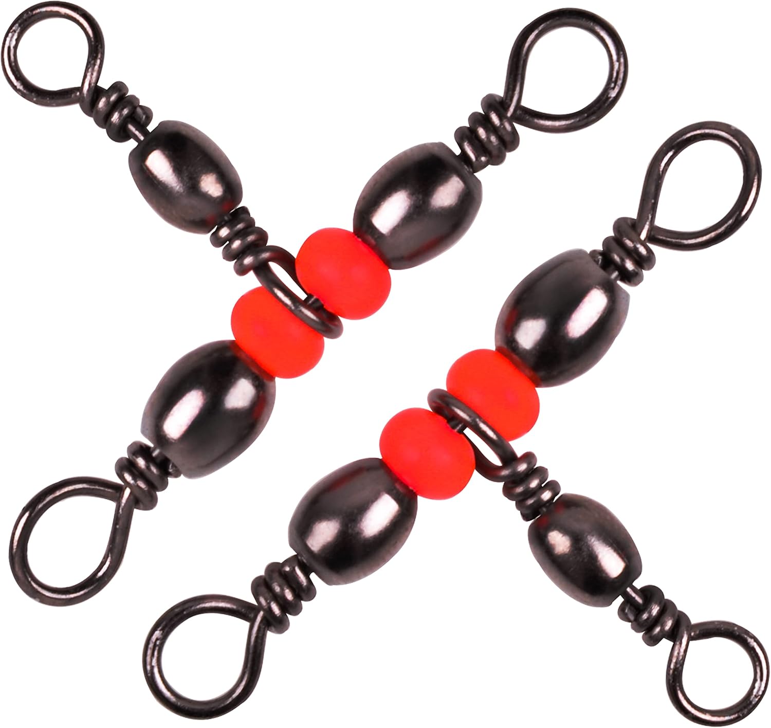 50pcs T-Shape 3-Way Fishing Swivels by Shaddock Fishing - Tangle-Free Connectors!