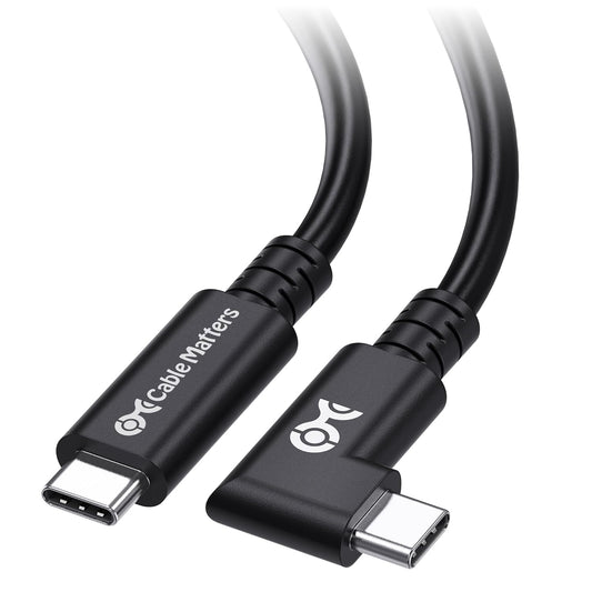 20Gbps Right Angle USB 4 Cable: 8K@30Hz/4K@120Hz, 240W Charging