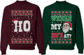 Where My Ho's At? Ugly Christmas Couples Sweaters - Soft Crewneck Wild