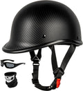 Vintage Motorcycle Half Helmet - Lightweight DOT Certified Beanie