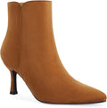 Coutgo Women's Kitten Heel Pointed Toe Ankle Booties