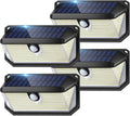 Solar Lights Outdoor Waterproof 4-Pack - Super Bright Motion Sensor