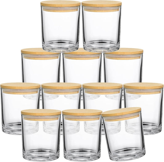 12 Pack 14oz Glass Candle Jars for DIY Candle Making Supplies