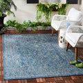 Outdoor Washable Rug 4 ft x 5 ft7 in Navy & Ivory - Durable Patio Rug