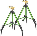 Impact Sprinkler 2 Pack on Tripod Base - Wide Coverage Irrigator