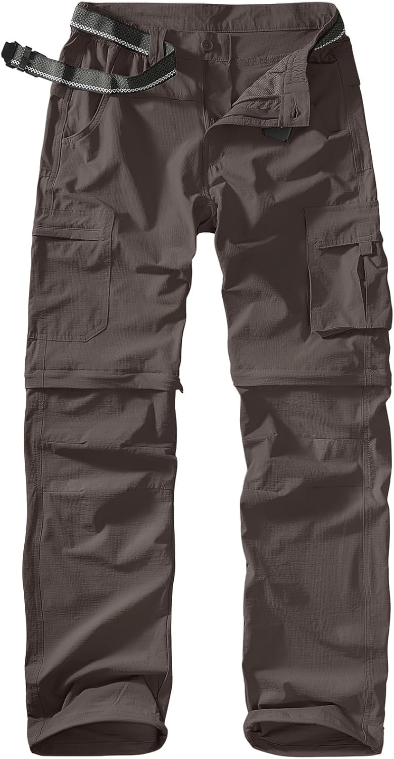 Mens Hiking Pants Convertible Quick Dry Zip Off for Travel