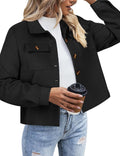 Zeagoo Flannels Cropped Shacket Jacket for Women - Cozy Plaid