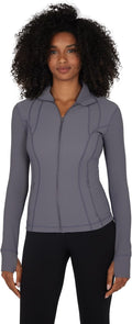 90 Degree By Reflex Full Zip Running Track Jacket - Slim (Style 3KCT)