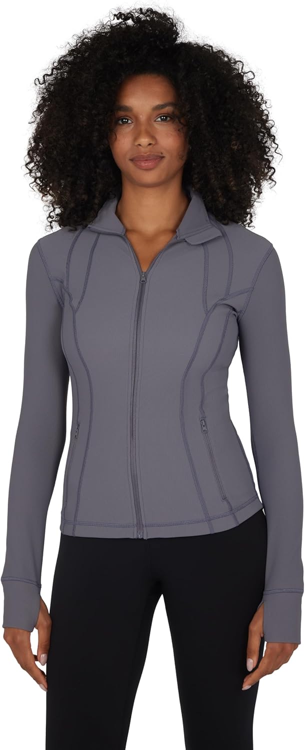 90 Degree By Reflex Full Zip Running Track Jacket for Women