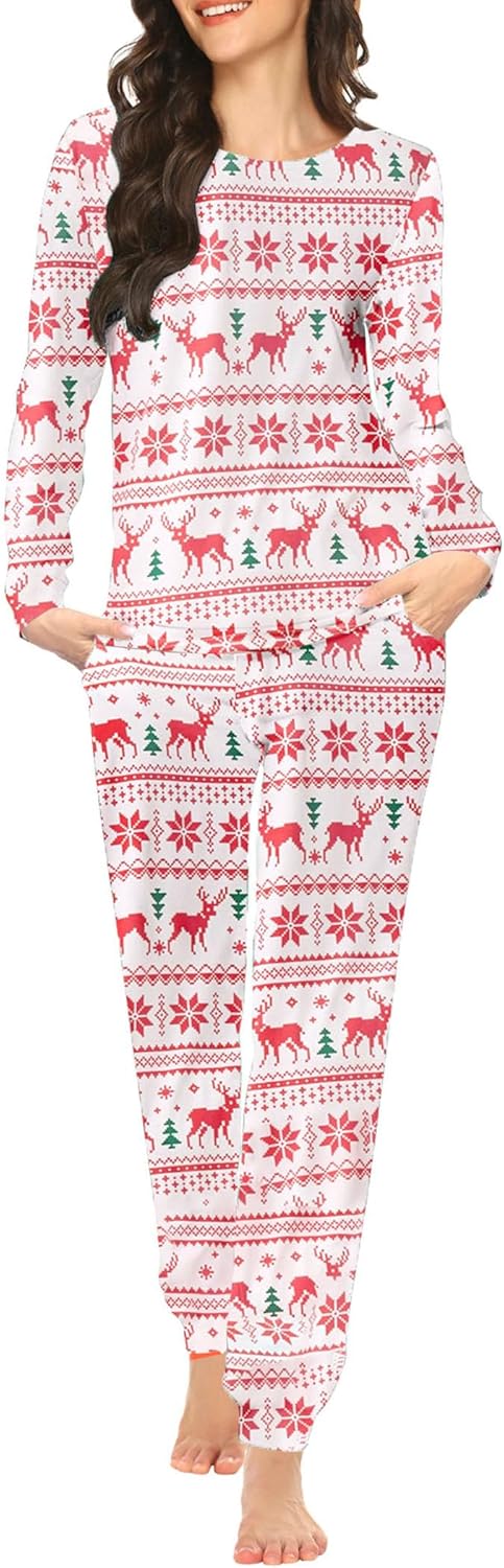 Ekouaer Womens Jogger Pajama Sets for Cozy Sleepwear and Lounge