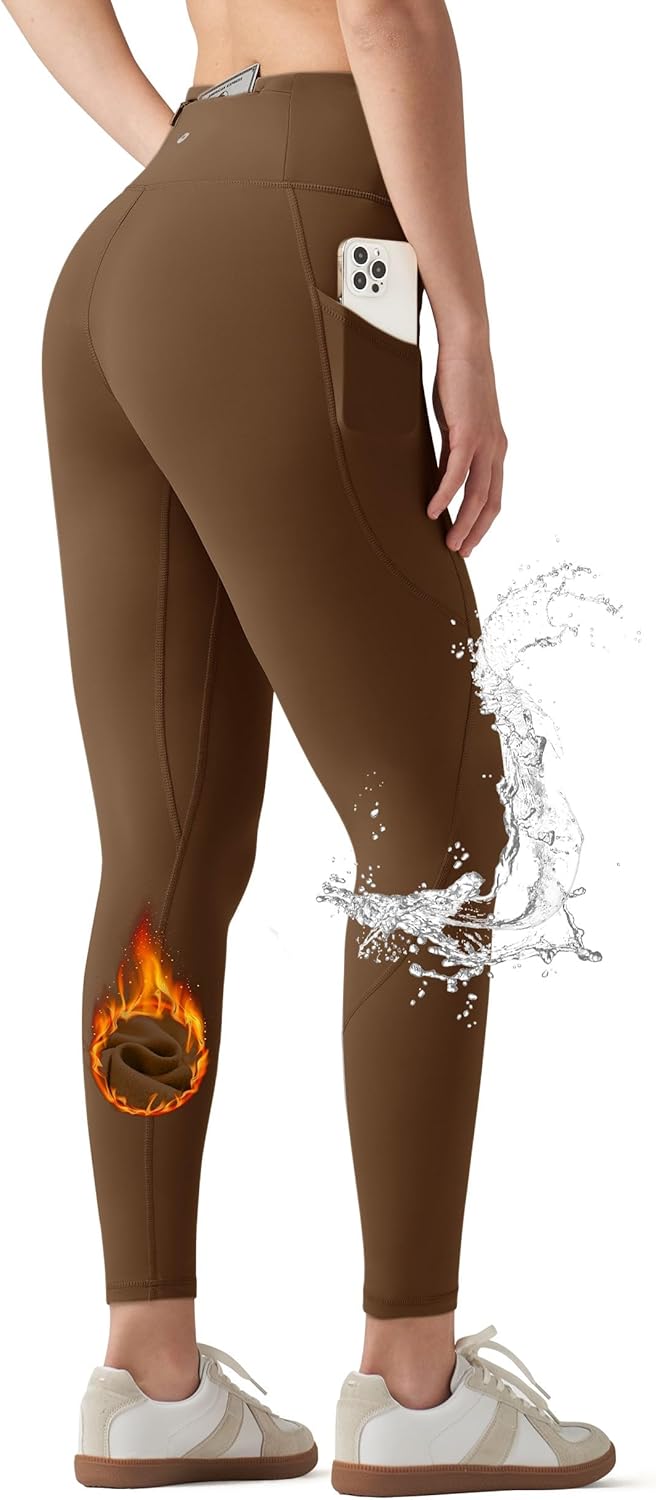 Willit Women's Fleece Lined Leggings for Winter Activities