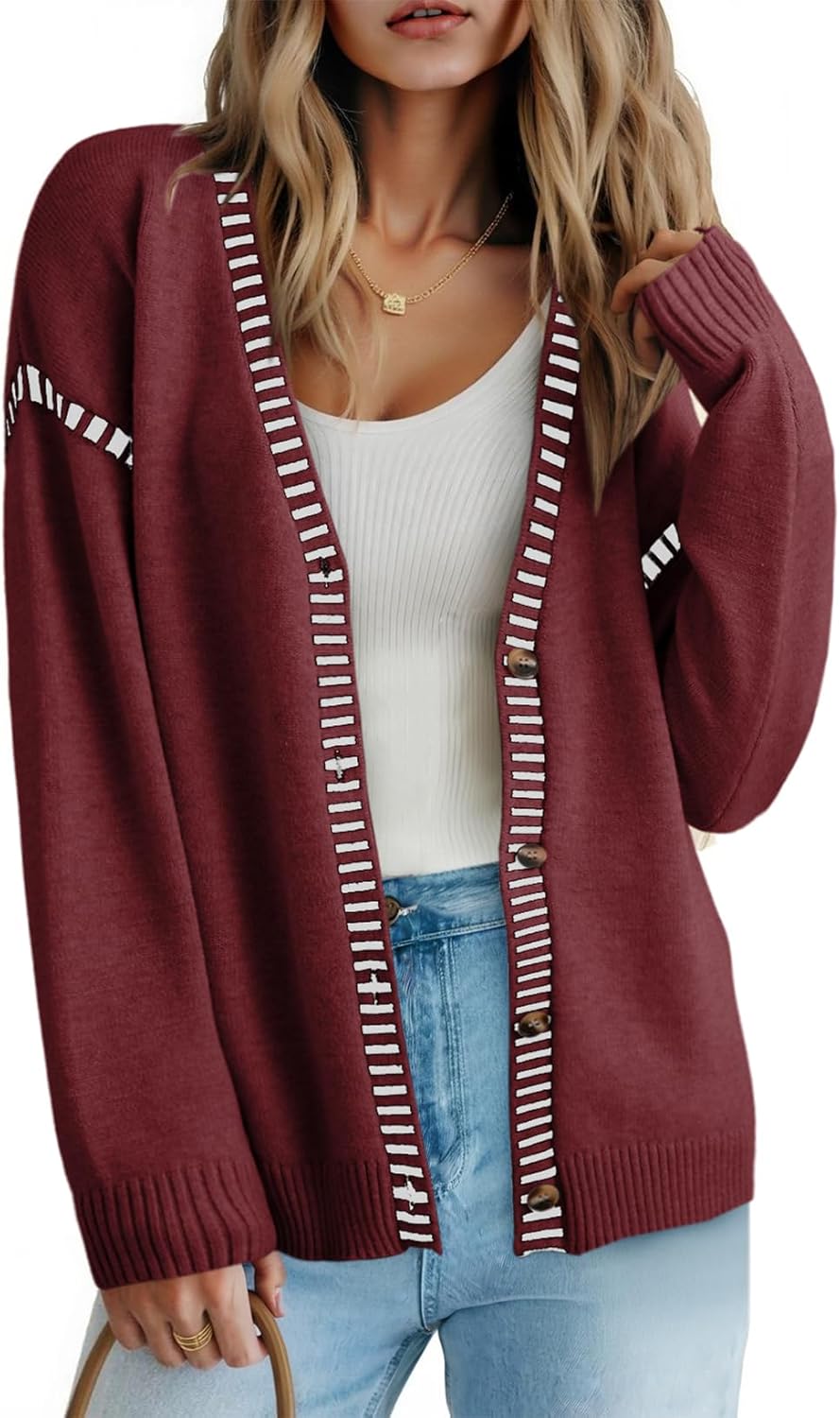 Dokotoo Womens Oversized Cardigan Sweater for Fall Style