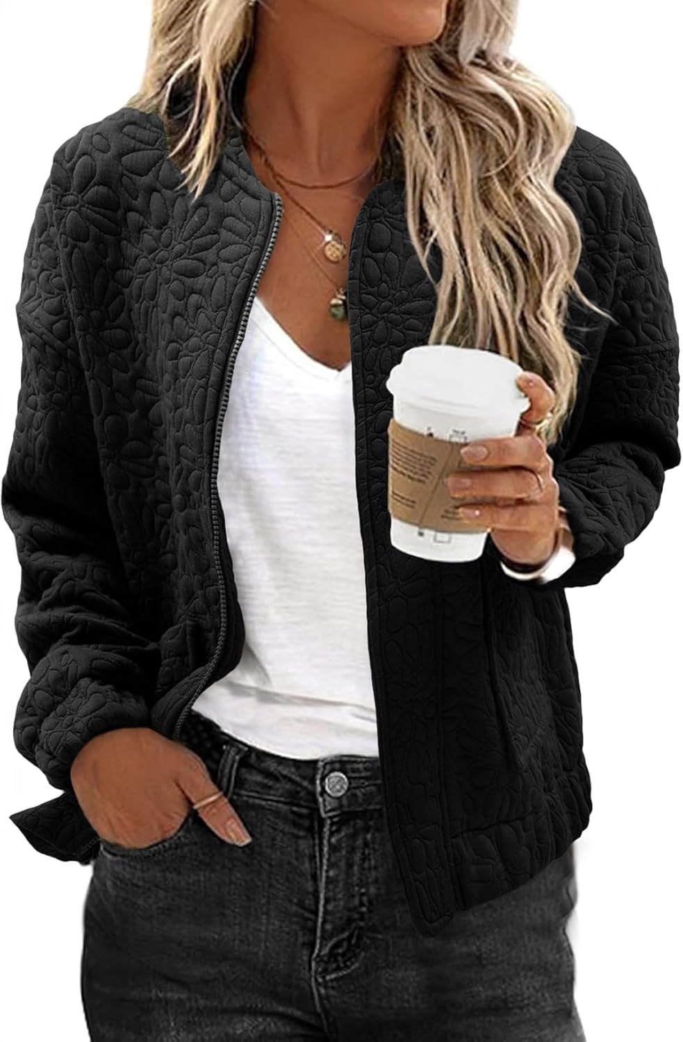 EVALESS Bomber Jackets for Women Spring Fashion 2025 Cute Coats