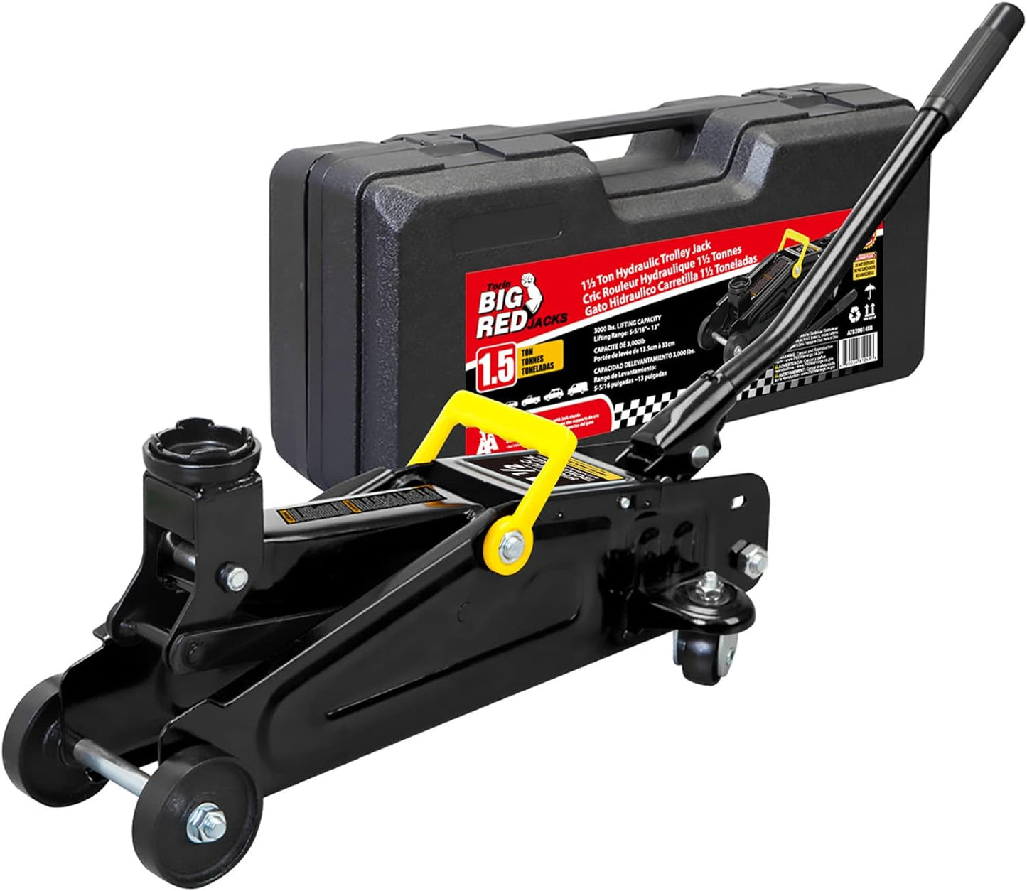 BIG RED Torin Hydraulic Trolley Floor Jack with Storage Case