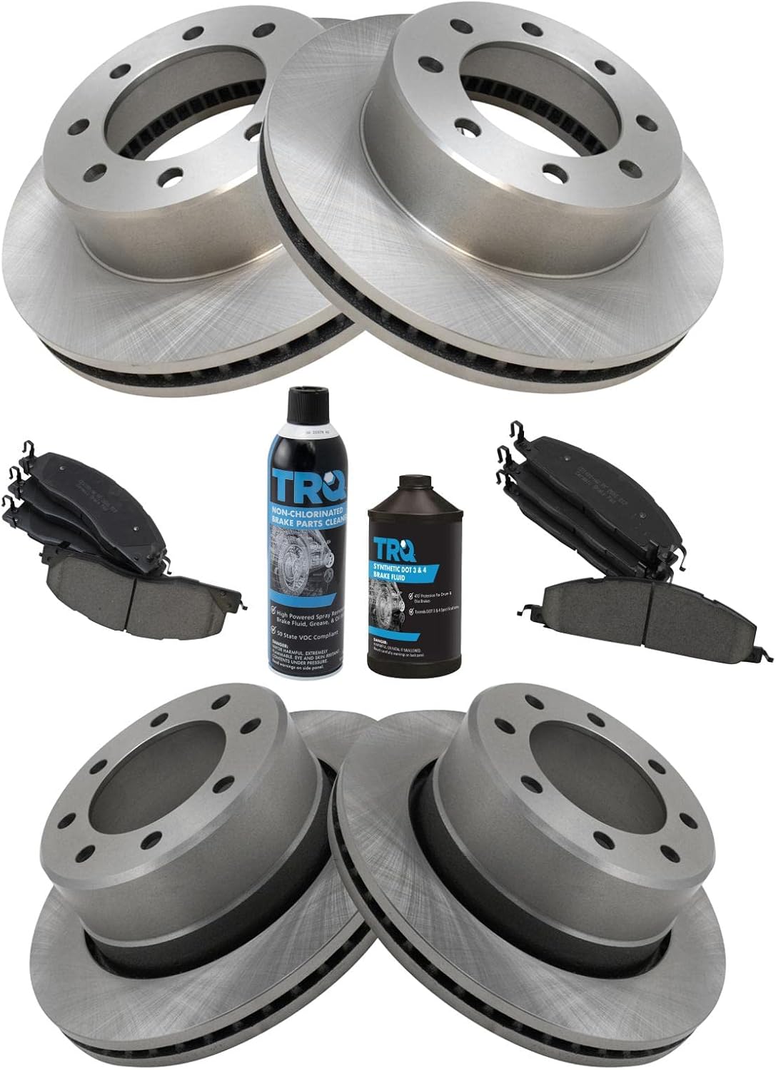 TRQ Brake Pad & Rotor Kit for 2009-2018 Dodge Ram 2500 3500