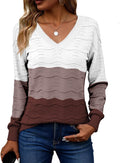 Zeagoo Womens V Neck Crochet Knit Pullover - Lightweight Fall Sweater
