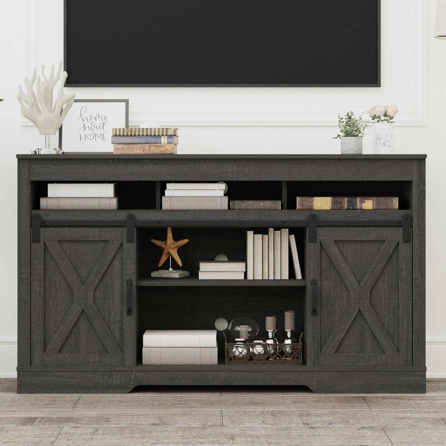 Rustic Wood TV Stand - Stylish Storage Solution