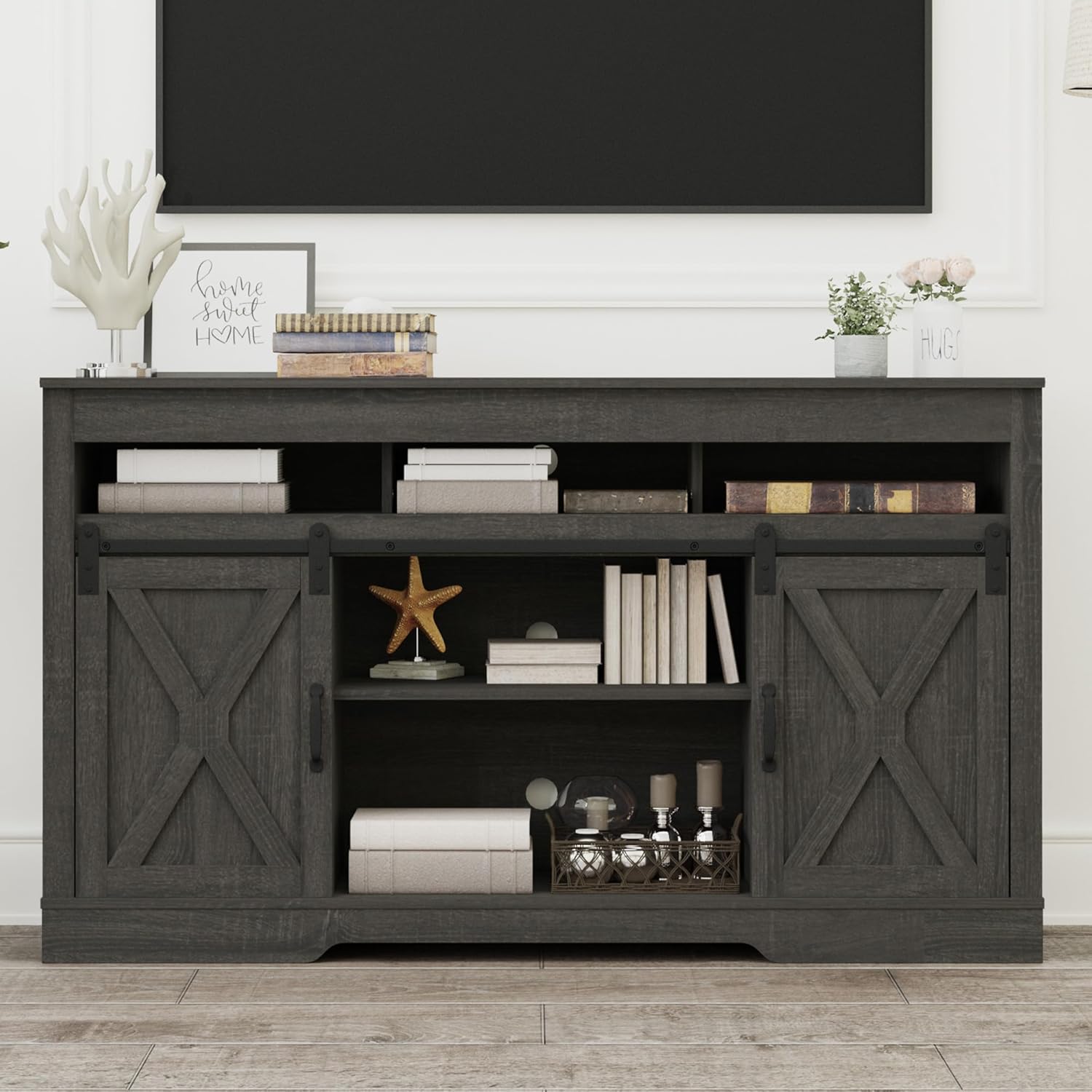 Rustic Wood TV Stand - Stylish Storage Solution