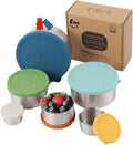 Stainless Steel Snack Containers 12-Piece Set - Leakproof Nesting