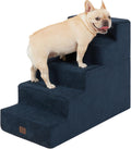 Dog Stairs for High Bed 22.5 in 5-Step Pet Steps for Small Dogs - Navy