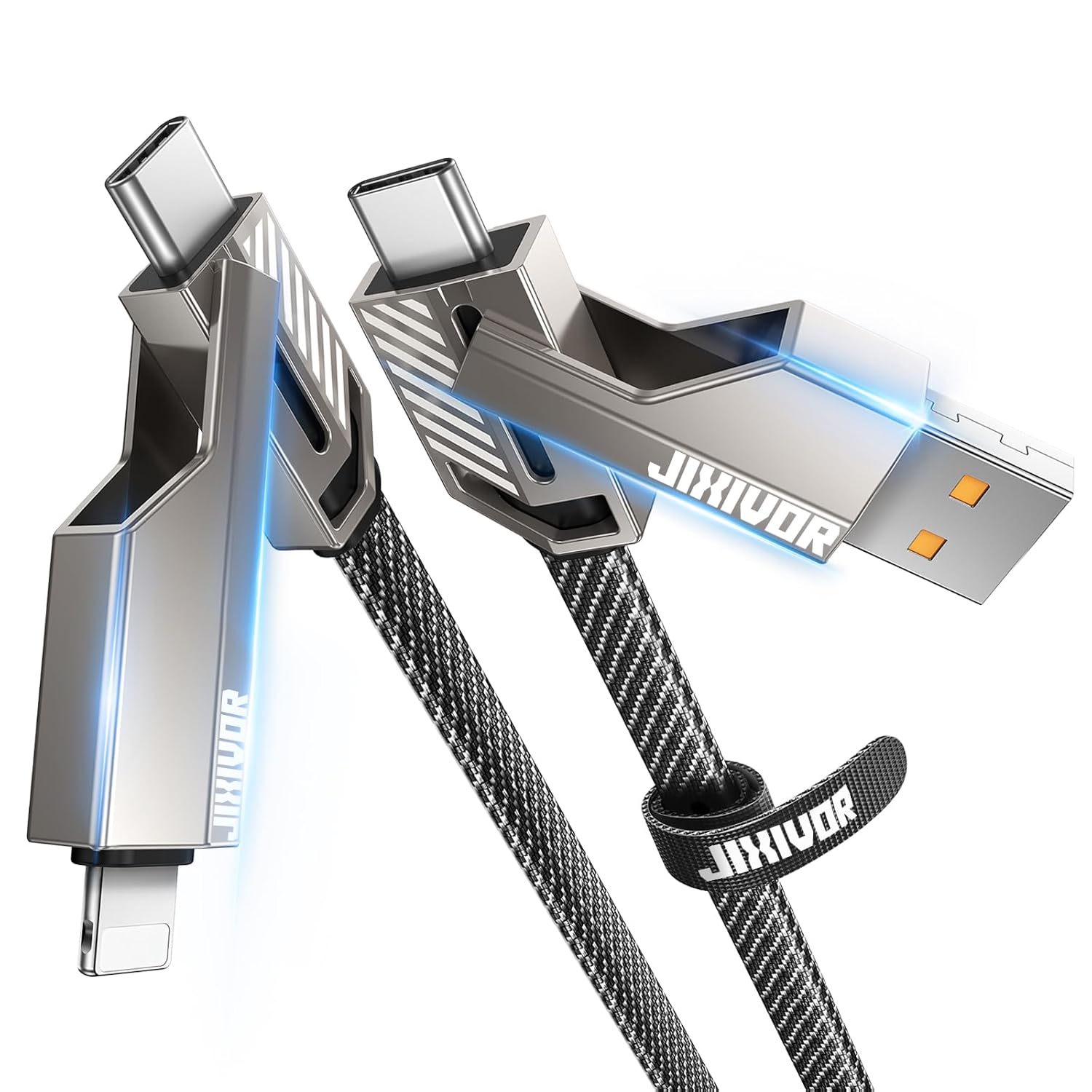 Ultimate Multi-Charger Cable - 4-in-1 Lightning/Type C/USB A
